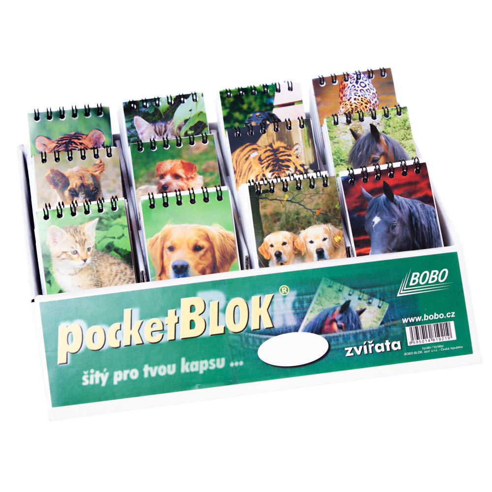 BOBO Pocket blok s motivy zvířat