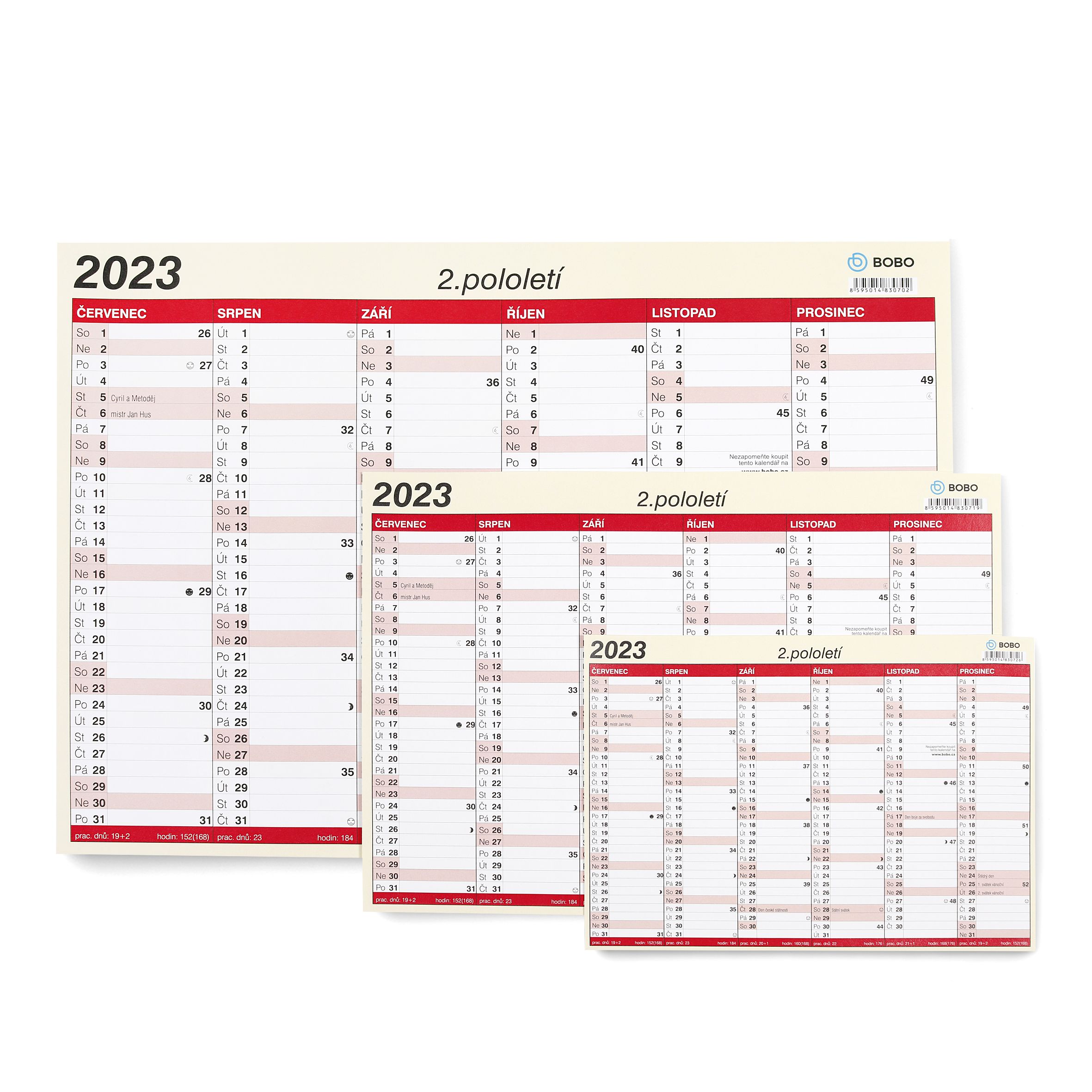 BOBO Lístkový kalendář 2023, A3