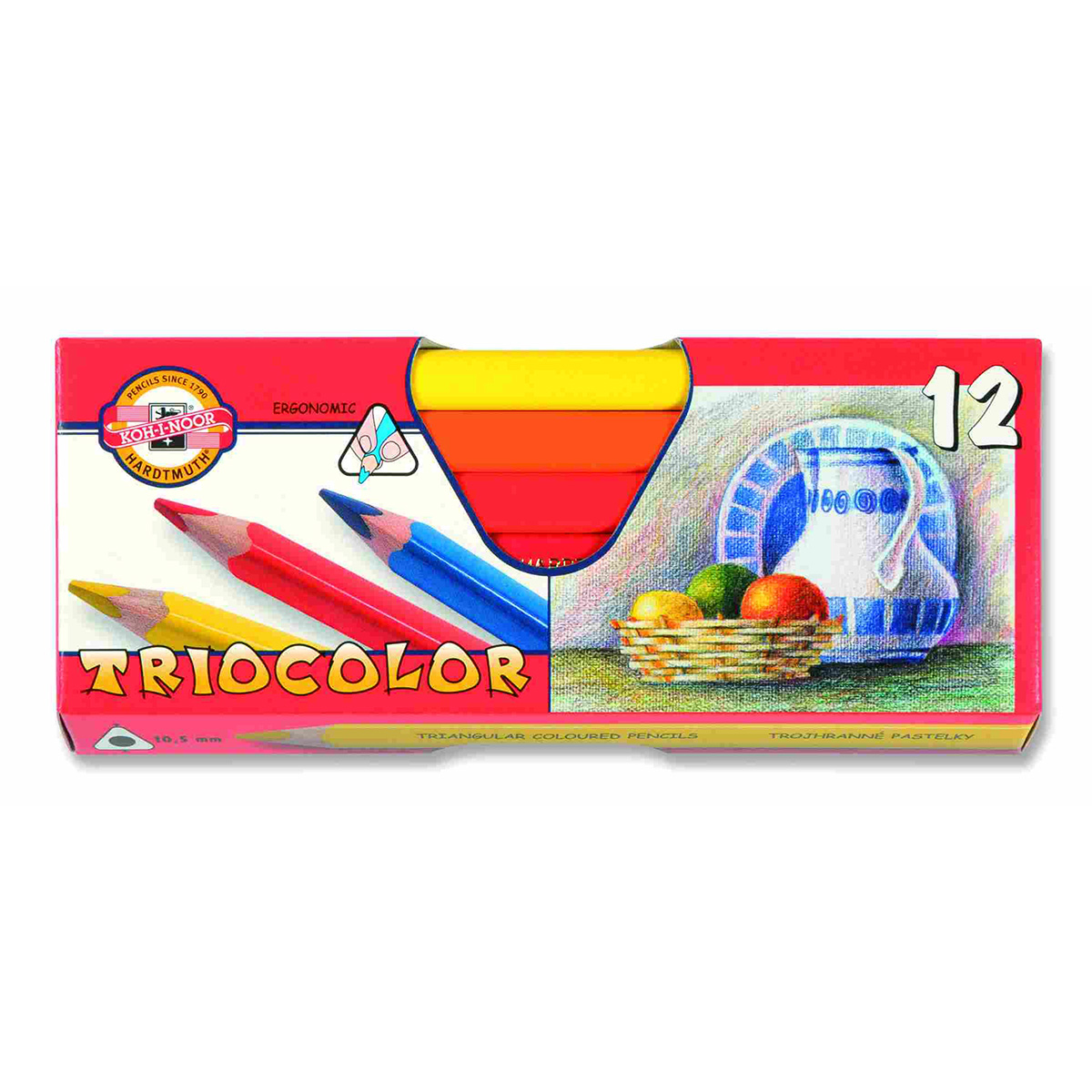 Koh-i-noor trojhranné pastelky TRIOCOLOR 12ks