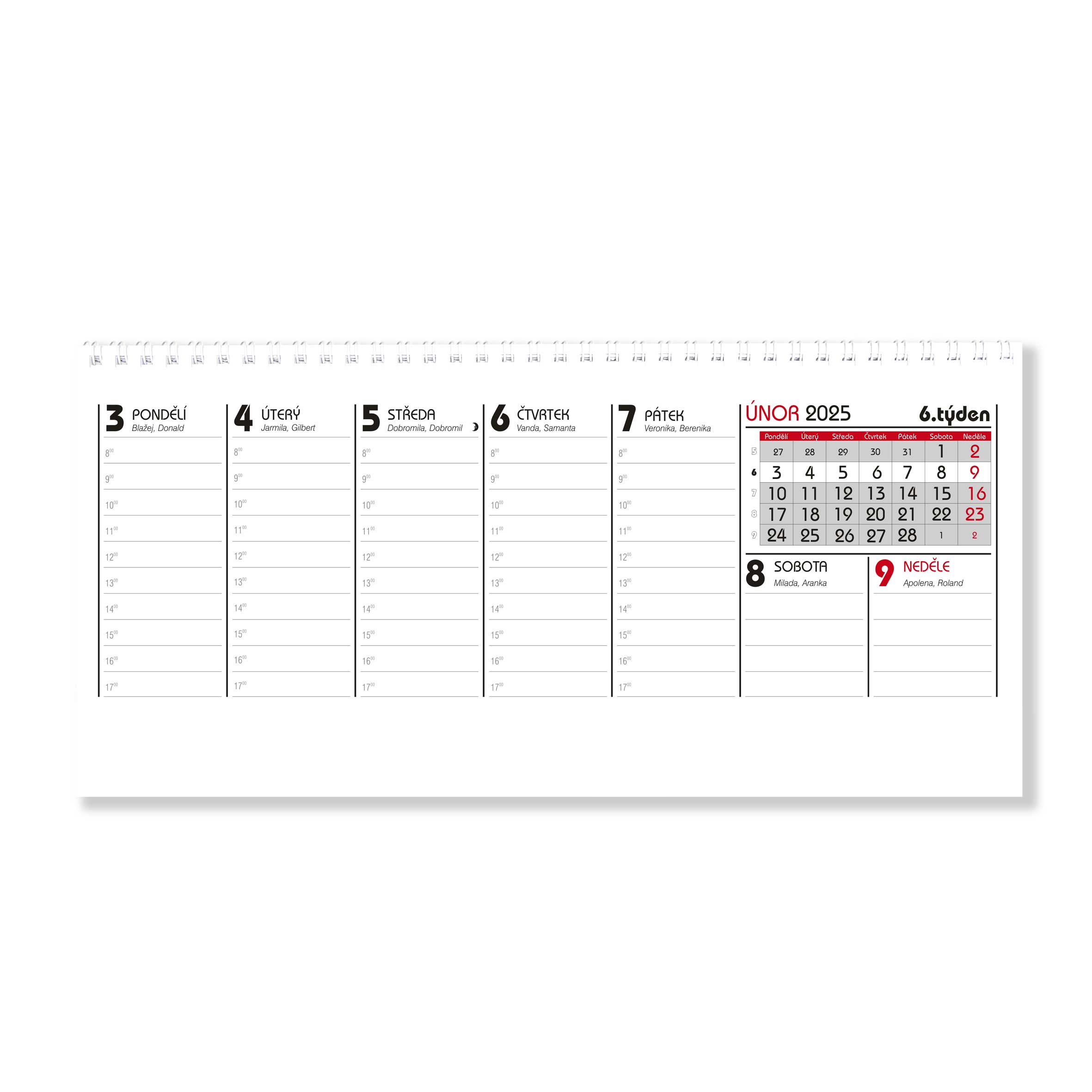 BOBO Stolní pracovní kalendář MIDI 2025