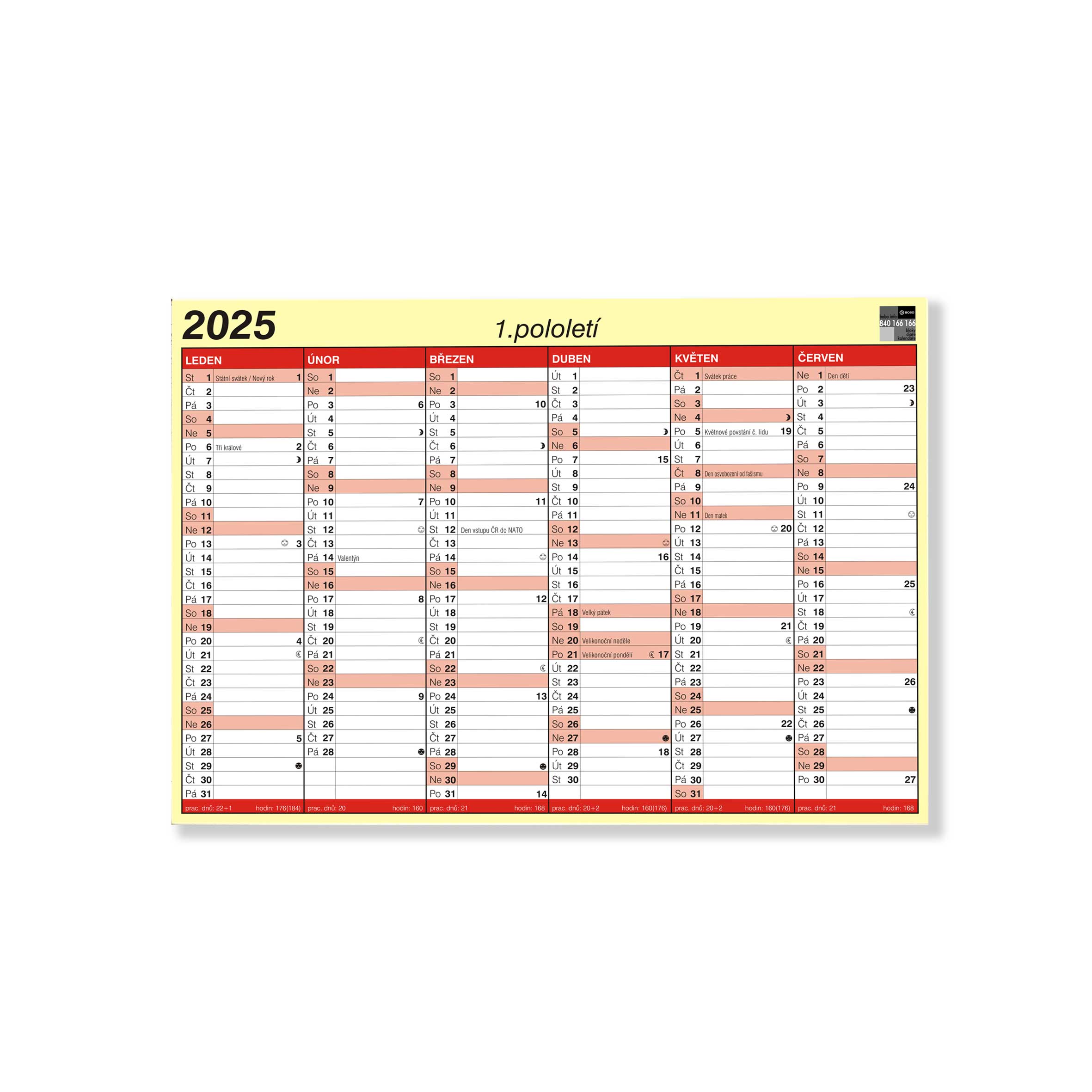 BOBO Lístkový kalendář 2025, A5