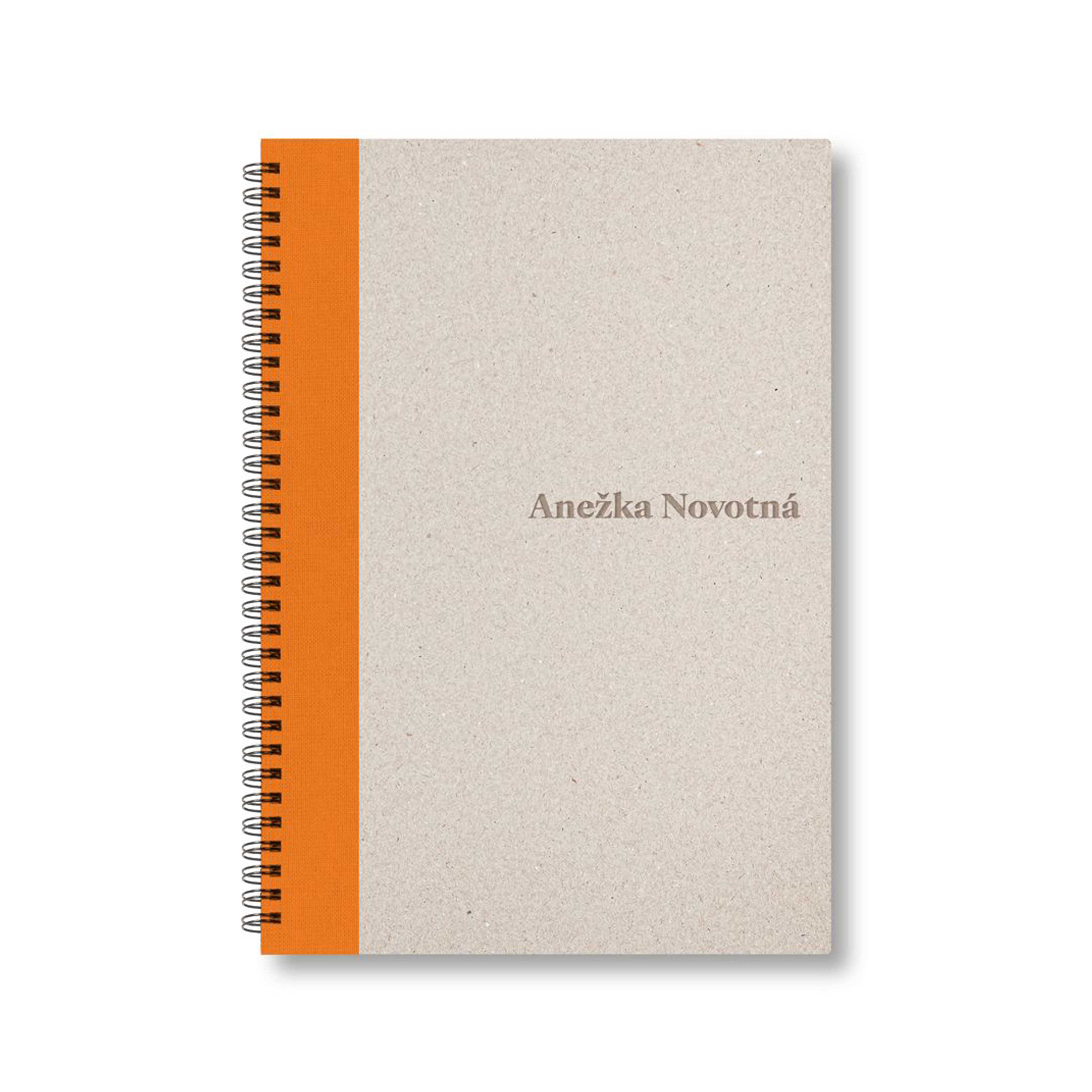 BOBO Zápisník, B5, čistý, oranžový, konfiguruj si obálku