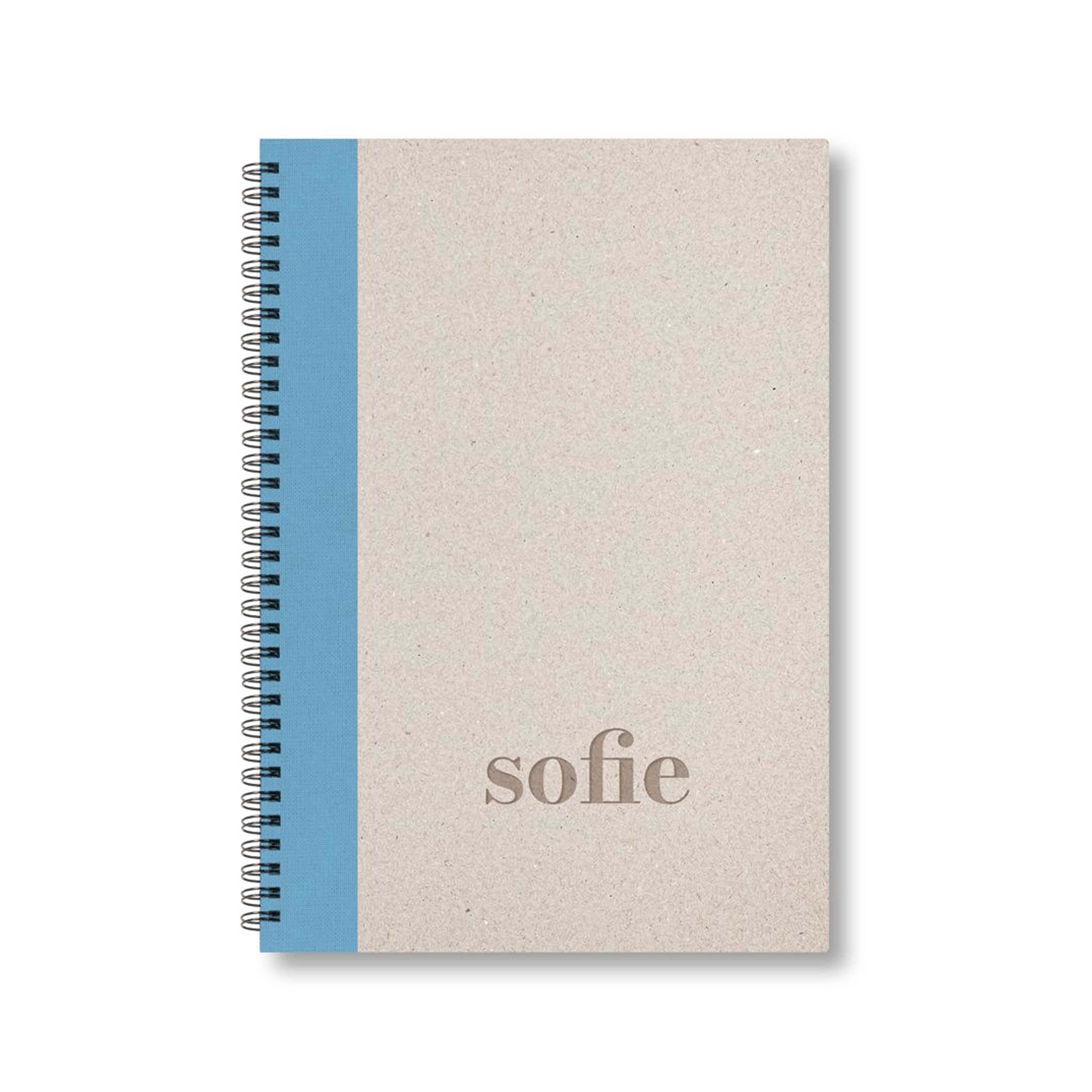 BOBO Zápisník, B5, čistý, světle modrý, konfiguruj si obálku
