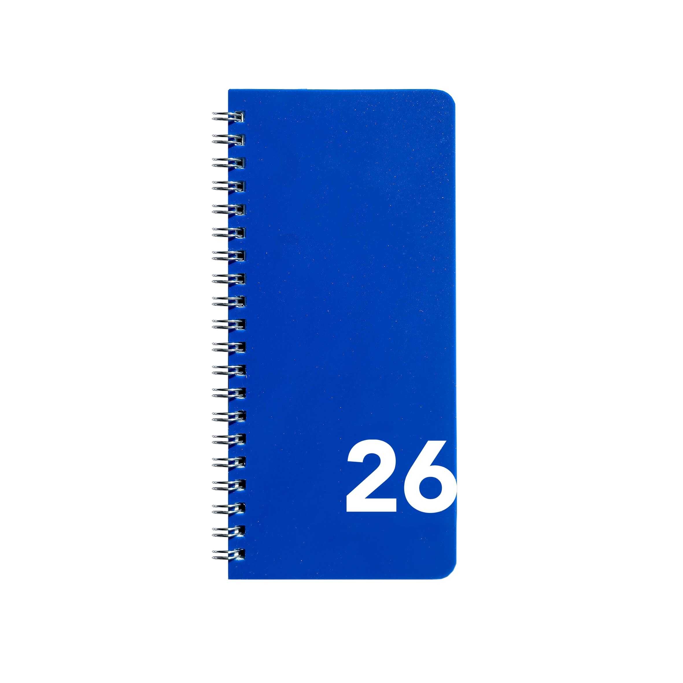 BOBO Diář měsíční 2026, 180 x 85 mm, na výšku, modrý