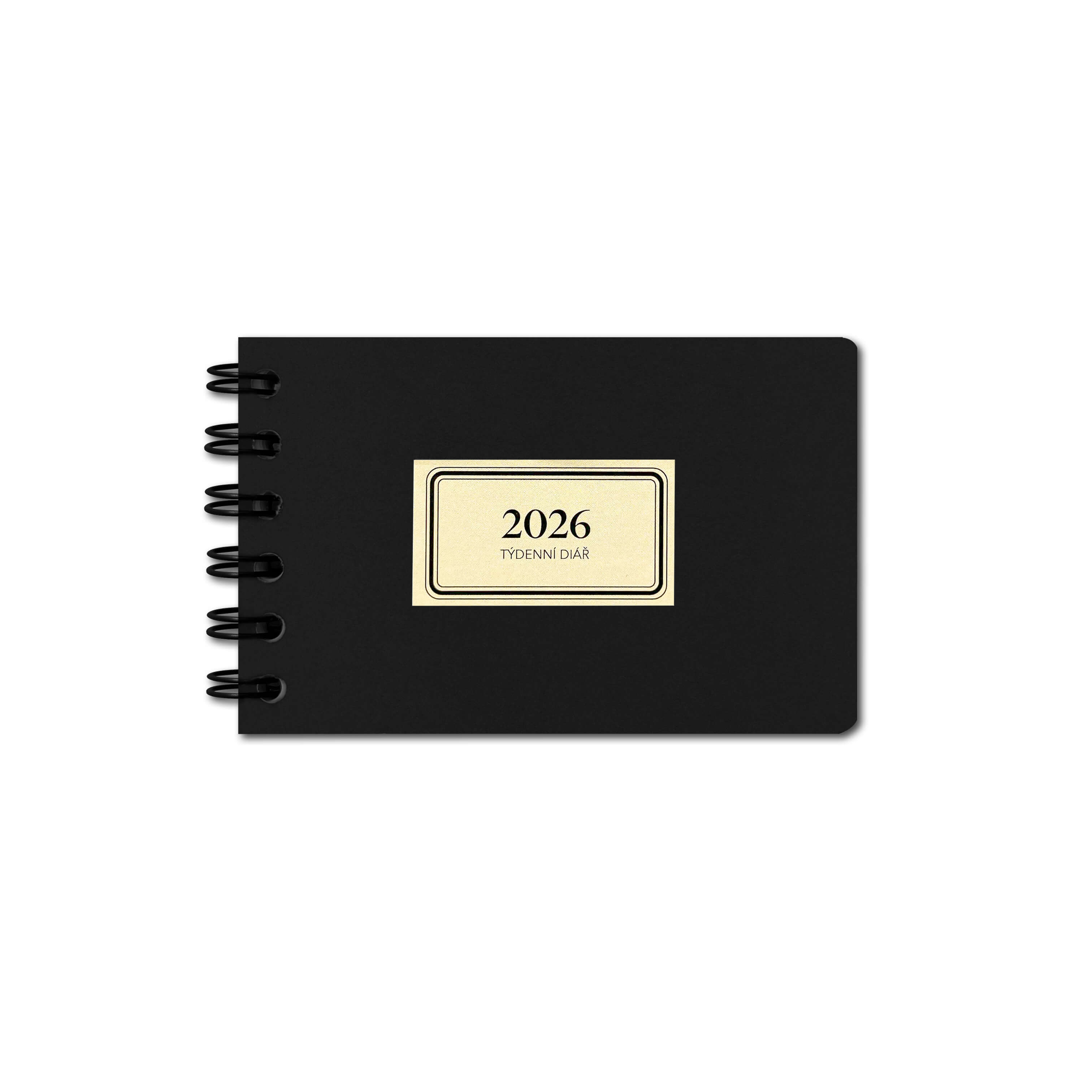 BOBO Týdenní kroužkový diář Retro 2025, mini, mix barev