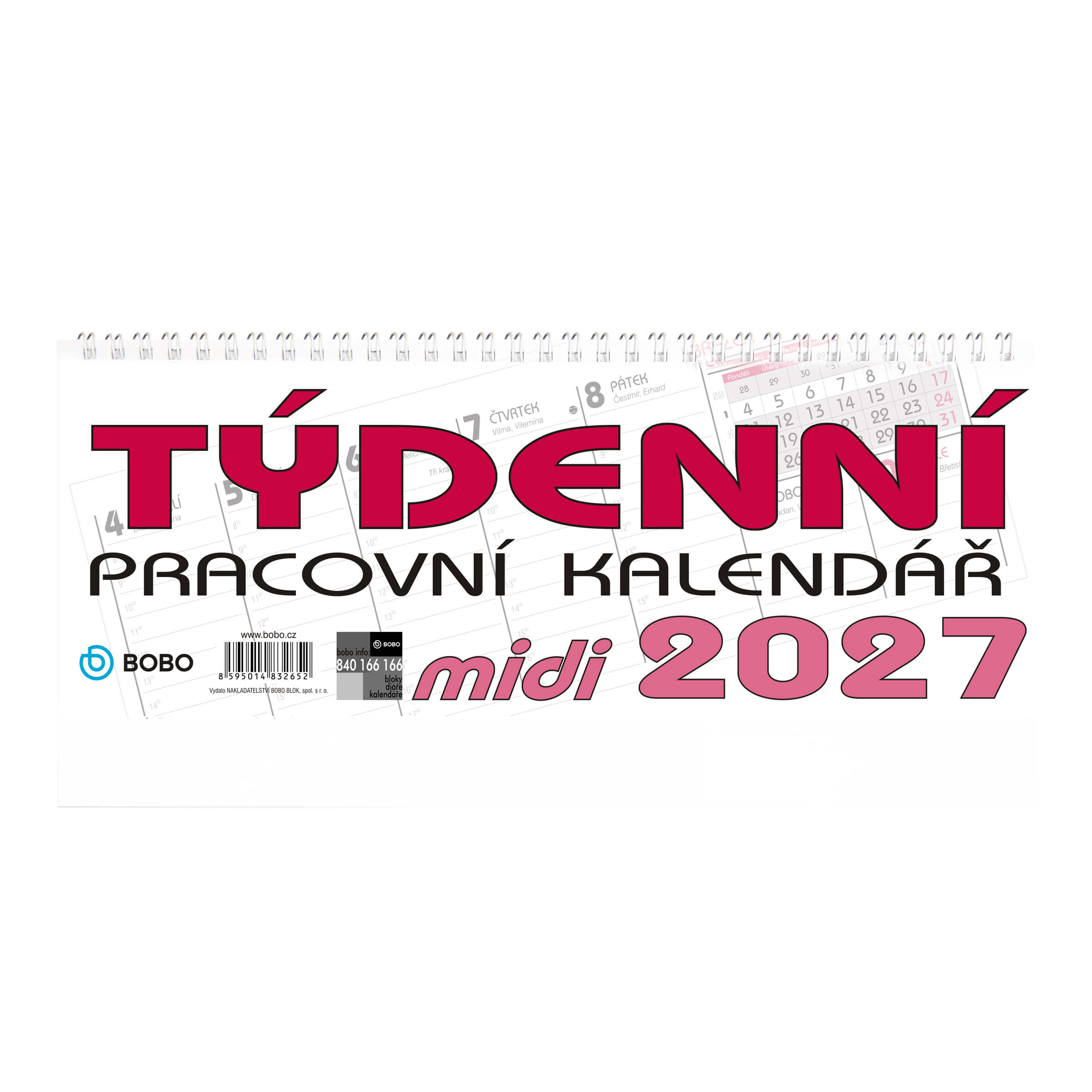 BOBO Stolní pracovní kalendář MIDI 2027