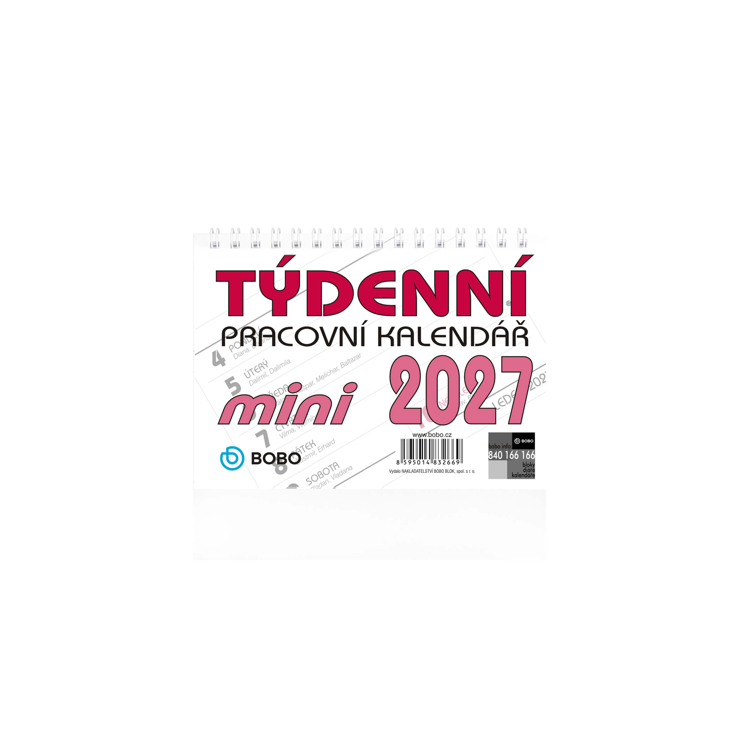 BOBO Stolní pracovní kalendář MINI 2027
